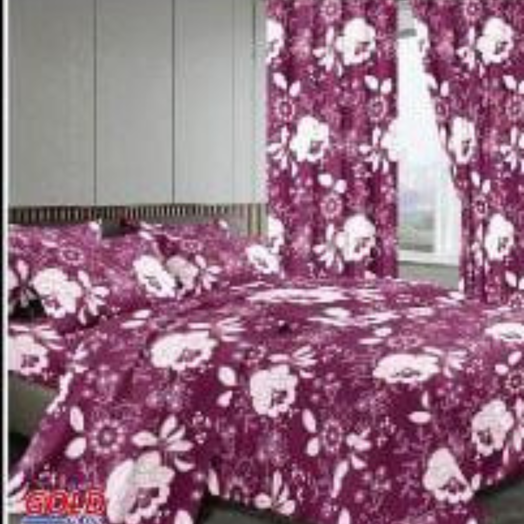 7pcs Curtain Duvet Set(05)