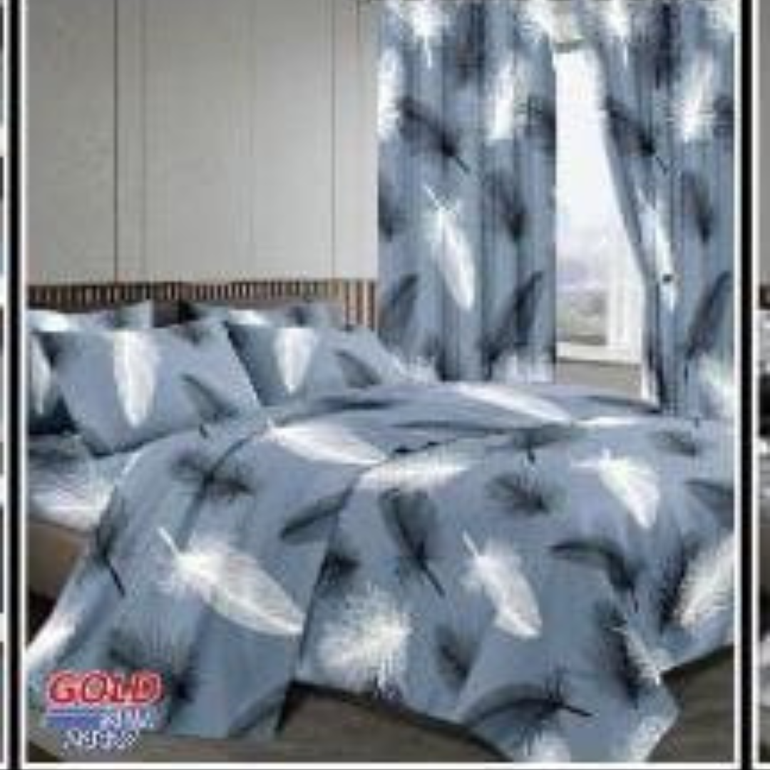 7pcs Curtain Duvet Set(09)